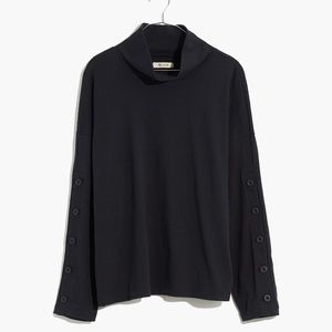 Madewell Button Sleeve Turtleneck Tee